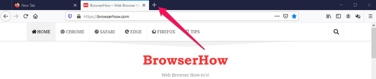 Quick Open New Tab in Firefox