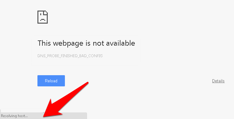 Resolving Host status in chrome browser