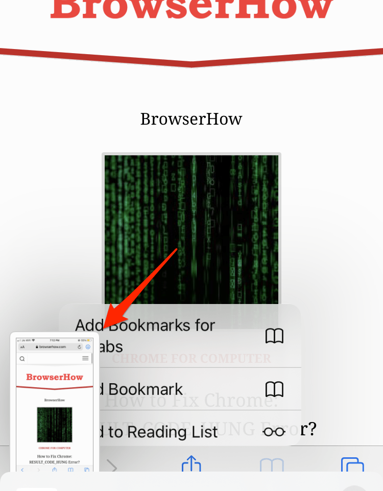 Safari iOS Screenshot taken using iPhone softkeys