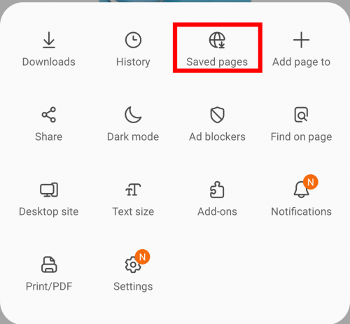How to Download Pages for Offline Access in Samsung Internet?