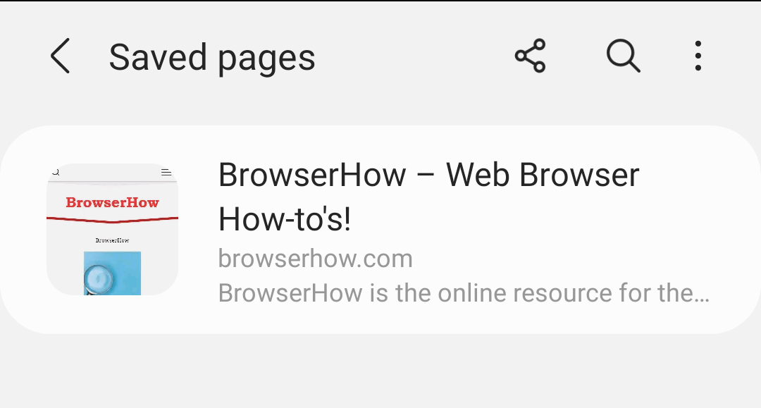 How to Download Pages for Offline Access in Samsung Internet?