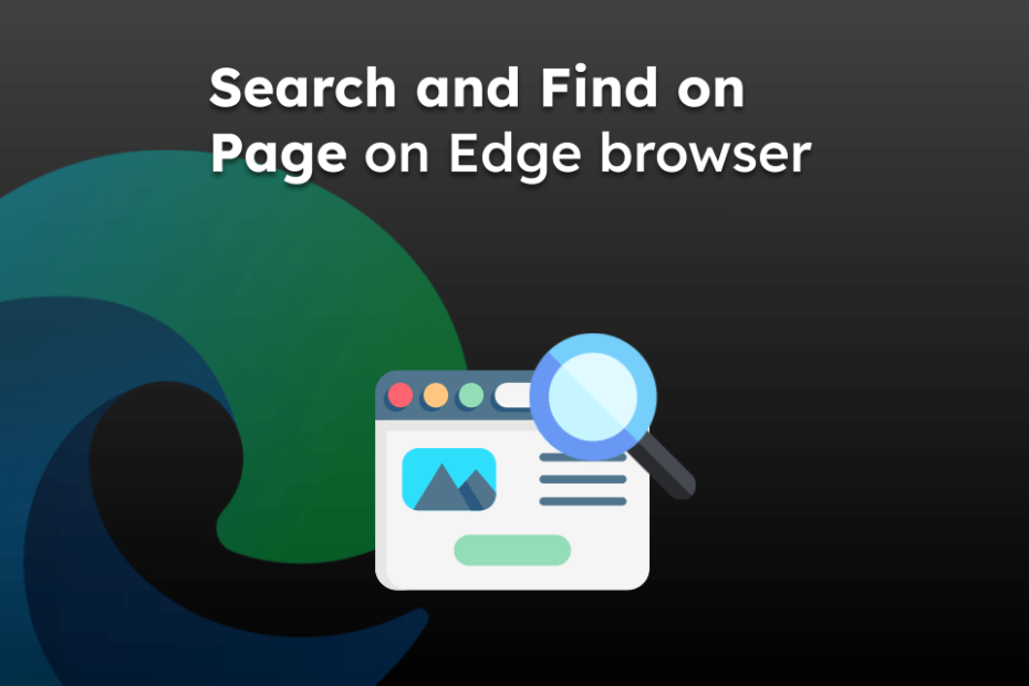 Search and Find on Page on Edge browser