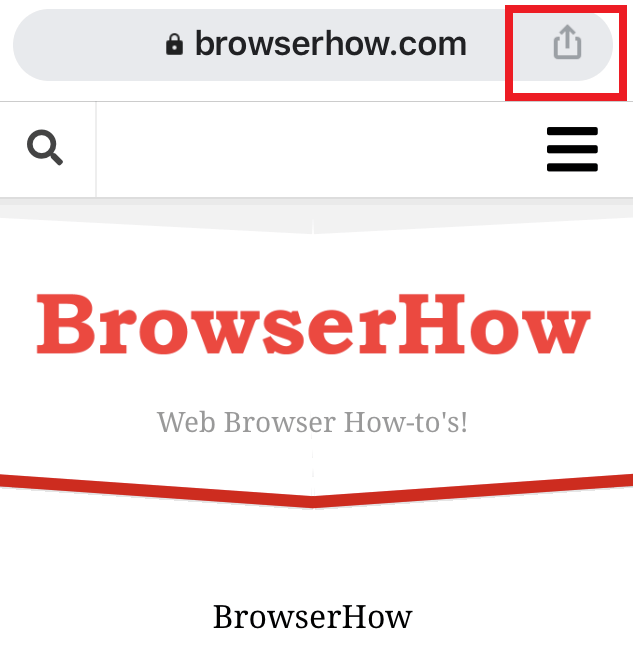 Sharing button on Chrome iOS iPhone