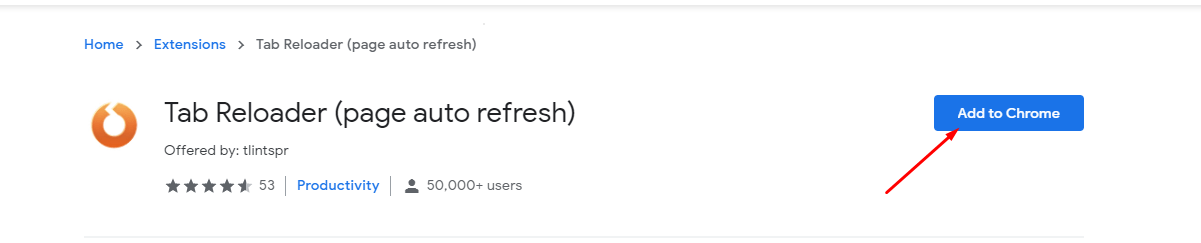 Tab Reloader (auto-refresh) Add to Chrome Extension