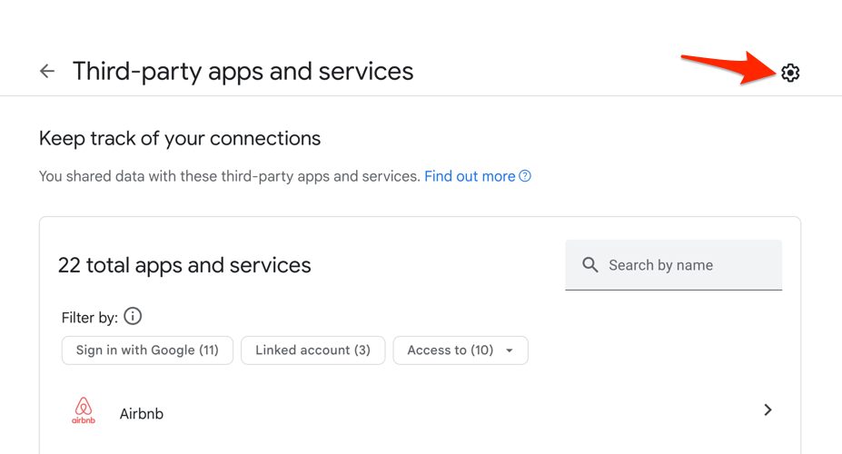 Third-party apps and services Settings icon