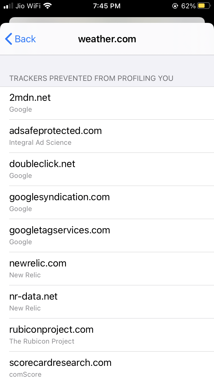 Trackers Prevent from Profiling You on Safari iOS