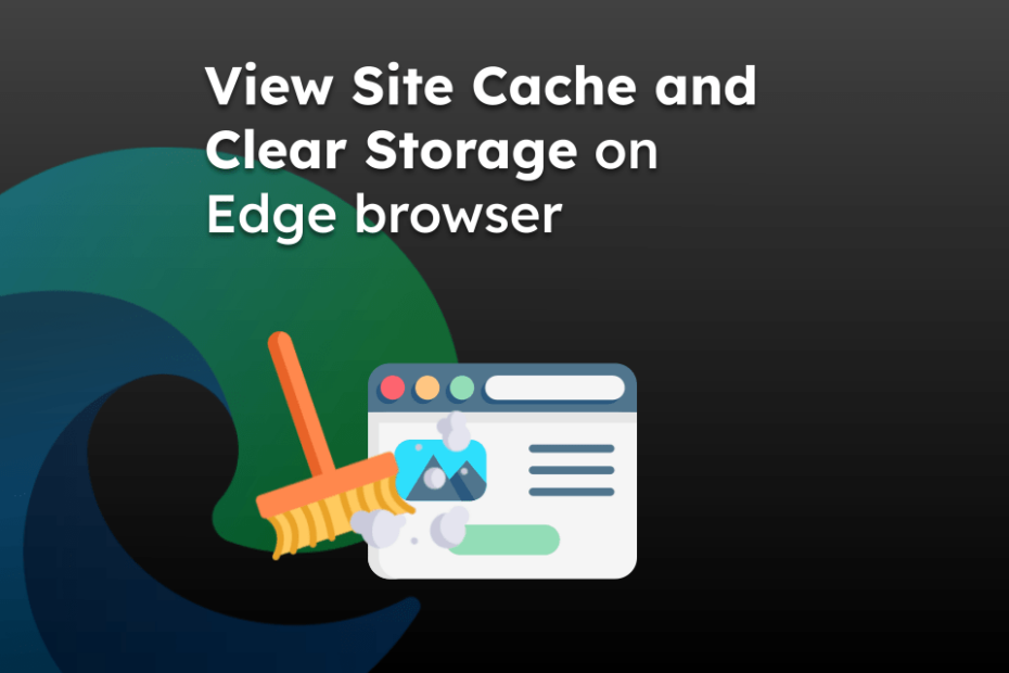 View Site Cache and Clear Storage on Edge browser