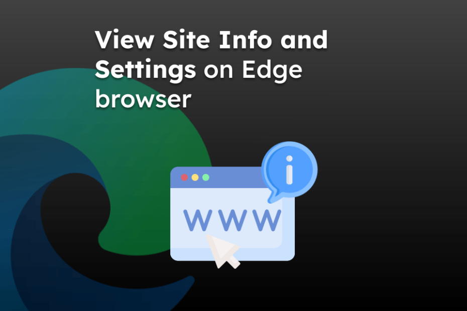View Site Info and Settings on Edge browser