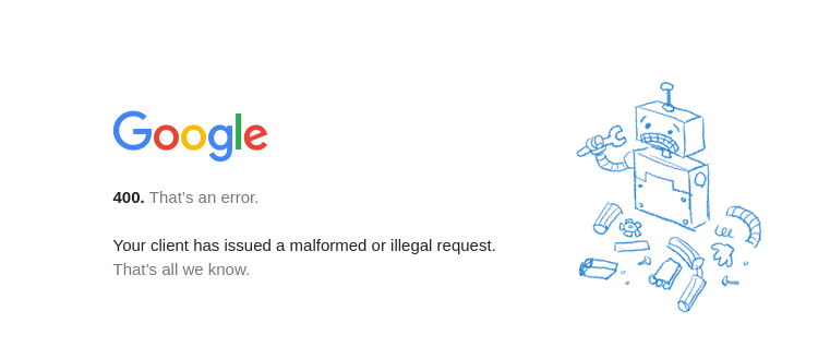 Your client has issued a malformed or illegal request